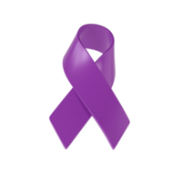 3d icono Violeta cinta mundo pancreático cáncer día es observado cada año en noviembre. enfermedad en cuales maligno células formar en el tejidos de el páncreas png