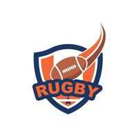 Diseño de ilustración de vector de icono de pelota de rugby