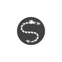 Dragon logo icon template vector