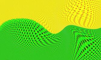 Duo tones of green and yellow, natural background effect of different colors. Liquid art. Halftone retro illustration. photo