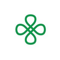 infinity clover leaf vector icon illustration design