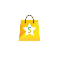 Diseño de ilustración de vector de icono de bolsa de compras