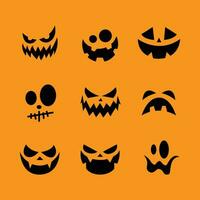 Halloween theme pumpkin fae silhouette concept illustration vector