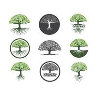 Tree icon logo template vector