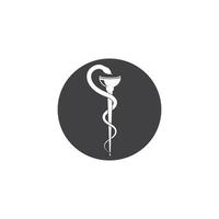 medical snake vector icon illustration