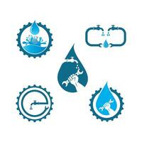 plumbing vector illustration logo icon