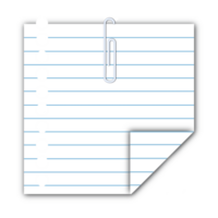 White Note Paper Clip Note Paper with transparent background. png