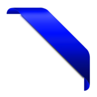 angolo blu nastro o bandiera con trasparente sfondo. png