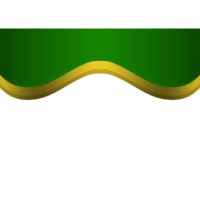 Gold Border Frame Design on green gradient background. png