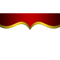 Gold Rand Rahmen Design auf rot Gradient Hintergrund. png