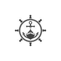 nautical vector logo icon of maritime illustration