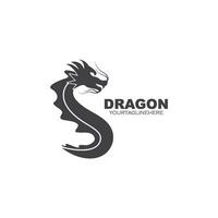 Dragon logo icon template vector