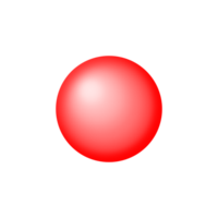 rood bal toetsen met transparant achtergrond. png