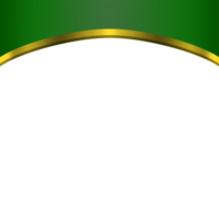 Gold Colors Border Frame Design on green gradient background. png