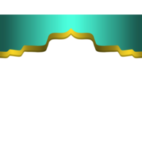 Gold Farben Rand Rahmen Design auf Grün Gradient Hintergrund. Hintergrund mit Streifen png