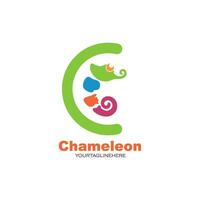 camaleón vector icono logo ilustración diseño