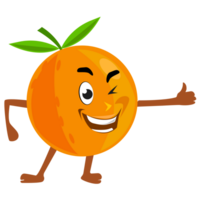 oranje fruit karakter PNG