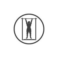 pull up exercise vector icon illustration design