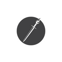 sword logo icon vector illustration design