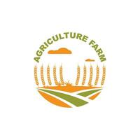 agricultura granja icono logo vector