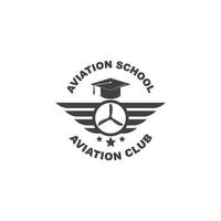 aviación academia vector ilustración diseño