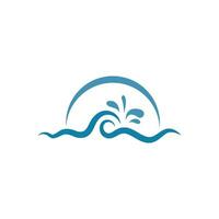 Water Wave symbol and icon Logo Template vector