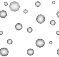 resumen punteado burbuja sin costura modelo. fluido esfera geométrico antecedentes. circulo orbe punteado textura vector
