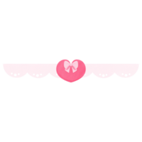 Valentine pink bow border, for decoration invitation and greetings png