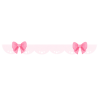 Valentine pink bow border, for decoration invitation and greetings png