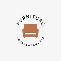 Minimalist furniture logo design vector for home interior with creative concept