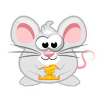 ratón de dibujos animados con queso png