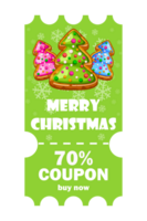 Christmas Green leather price free delivery label. isolated from the background. png