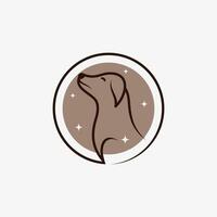 Dog logo design vector illustration with creative element concept