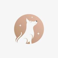 Dog logo design vector illustration with creative element concept