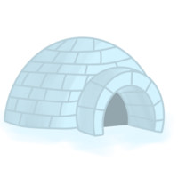 iglú con hielo casa ilustración png