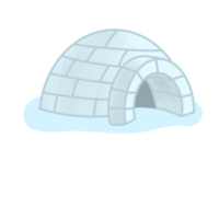 iglú con hielo casa ilustración png