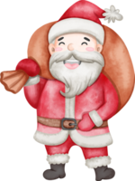Navidad Papa Noel claus con saco bolso png