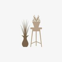 minimalista mueble logo diseño vector para hogar interior con creativo concepto
