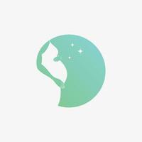 Pregnant woman icon logo design vector illustration with creative element concept