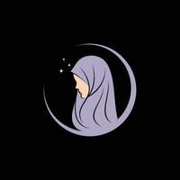hijab logo diseño modelo para musulmán mujer Moda con creativo elemento concepto vector