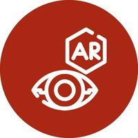 Ar Contact Lens Creative Icon Design vector