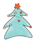 Hand gezeichnet Design Weihnachten Element png