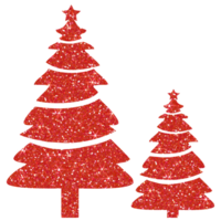 rouge Noël arbre briller sur transparent Contexte. Noël icône.design pour décoration, arrière-plan, fond d'écran, illustration png