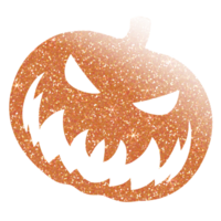 Orange glitter pumpkin on transparent background. Pumpkin icon. Design for decorating,background, wallpaper, illustration. png