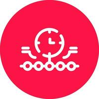 Circular Bending Process Creative Icon Design vector