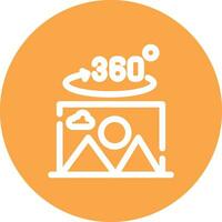 360 Degree Photo Creative Icon Design vector