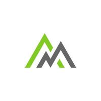 letra a.m resumen diseño logo vector