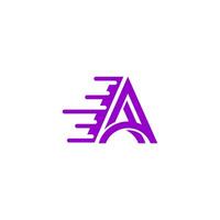 logo in purple color isolated in white background vector