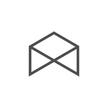 letter M with black line logo vector