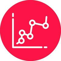 Marked Scatter With Smooth Lines Creative Icon Design vector